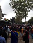 Avant le match, a l'exterieur du Camp Nou
