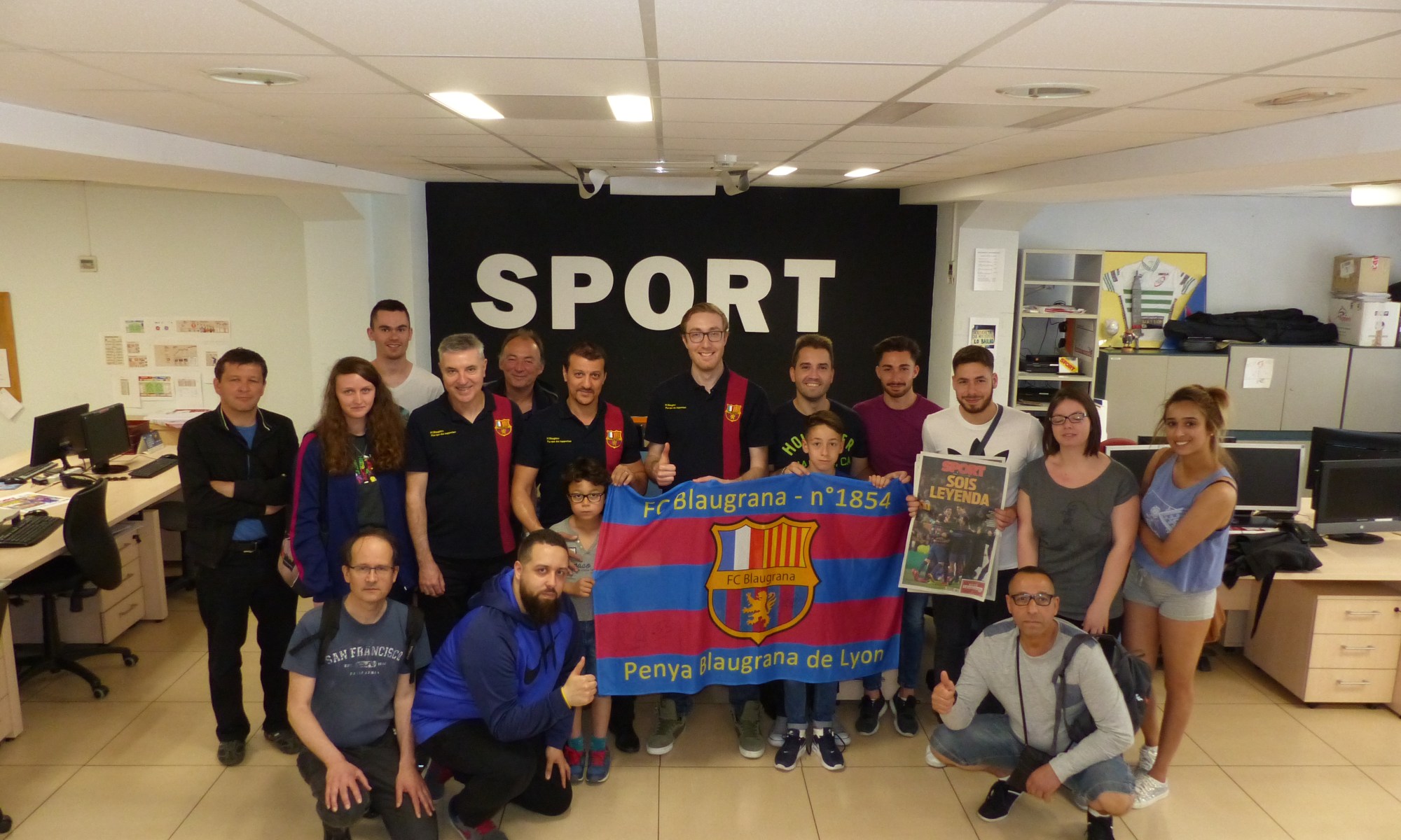 La Penya dans les locaux de SPORT